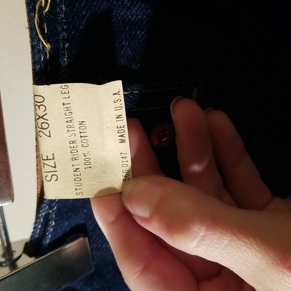 DEADSTOCK Lee Dark Indigo Student Riders 24 - Picture 11 of 14